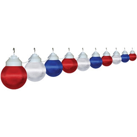 Polymer Products 16-99-00515 String Lights- Patriotic, Set Of 10