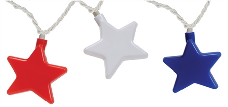 Camco 42656 RV Awning Patriotic Stars Party Lights - 8 Ft
