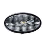 Arcon 20681 Universal LED Porch/Utility Oval Light - Black - Clear Lens - With Switch