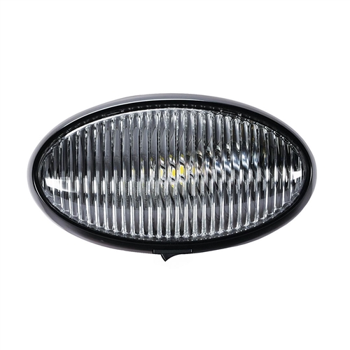 Arcon 20681 Universal LED Porch/Utility Oval Light - Black - Clear Lens - With Switch