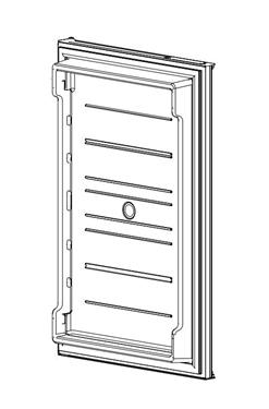 Norcold 638534 Lower Refrigerator Door For N8/N10 Polar Series - Black