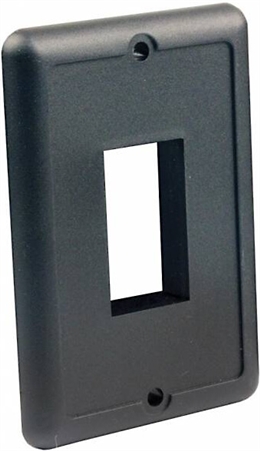 JR Products 14045 Single Switch Face Plate - Black