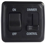 JR Products 12275 On/Off Light Switch With Dimmer - Black