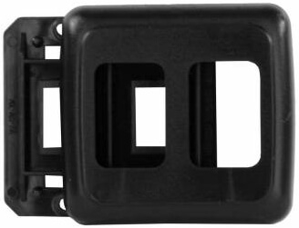 JR Products 12315 RV Double Switch Base & Face Plate - Black