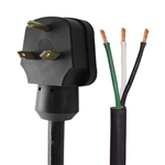 Voltec 30 Amp Right Angle RV Power Supply Cord, 10/3 STW, 25 Ft
