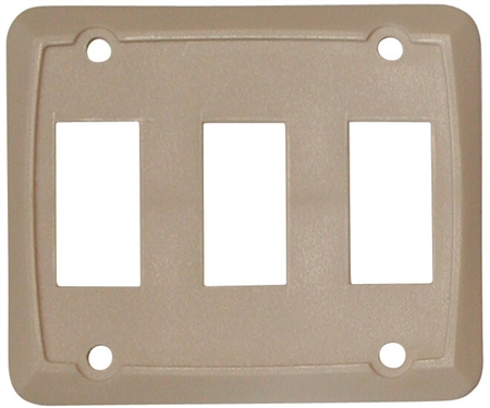 Valterra DG358VP Triple Switch Wall Plate - Ivory