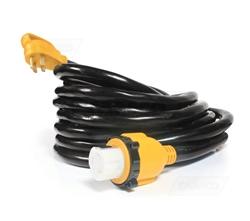 Camco 55542 Power Grip Extension Cord Locking Electrical Adapter - 50 Amp - 25'