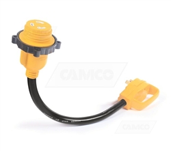 Camco 55512 Power Grip Locking Electrical Adapter - 30 Amp - 18"