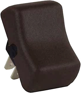 JR Products 14085 Multi-Purpose Single Rocker Momentary-On/Off Switch Without Bezel - Brown