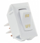 JR Products 12 Volt SPST On/Off Switch, White
