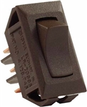 JR Products Multi-Purpose Single Rocker On/On Switch - Black