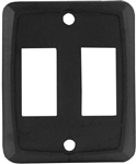 JR Products 12885 RV Double Switch Face Plate - Black