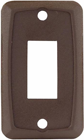 JR Products 12865 RV Single Switch Face Plate - Brown