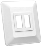 JR Products 13615 RV Double Switch Face Plate - White