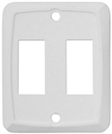 Valterra Double Switch Wall Plate - White