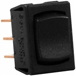 JR Products Multi-Purpose Single Rocker Mom-On/Off/Mom-On Mini Switch - Black
