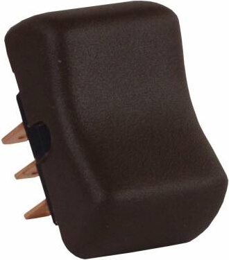 JR Products 13015 Multi-Purpose Single Rocker Mom-On/Off/Mom-On Switch Without Bezel - Brown