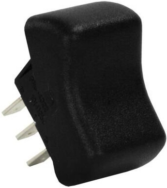 JR Products 13055 Multi-Purpose Single Rocker On/On Switch - Black