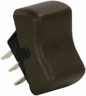 JR Products 13085 Multi-Purpose Single Rocker Switch - Brown