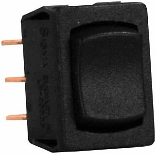 JR Products 13345 Multi-Purpose Single Rocker On/Off/On Switch - Black