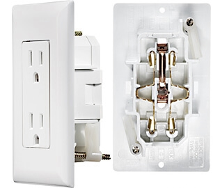 RV Designer S811 AC Self Contained Dual Outlet With White Cover Plate