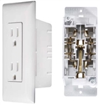 RV Designer S831 AC Self Contained Dual Outlet Speedwire With White Cover Plate