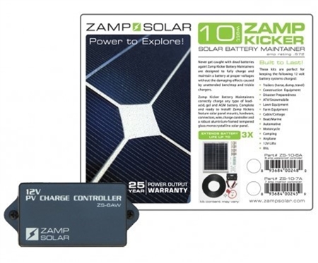 Zamp Solar ZS-20-10A Zamp KICKER 20 Watt Battery Maintainer with 10 Amp Controller