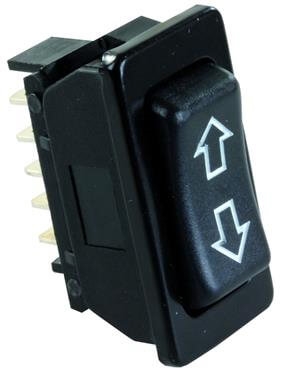 JR Products 12355 Black Momentary Single Low Profile Slide-Out Switch 