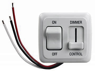 JR Products 15205 RV Dimmer On/Off Light Switch