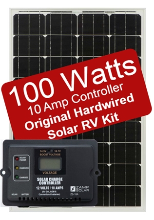 Zamp Solar ZS-100-10A 100 Watt 10 Amp Original Hardwired Solar RV Kit