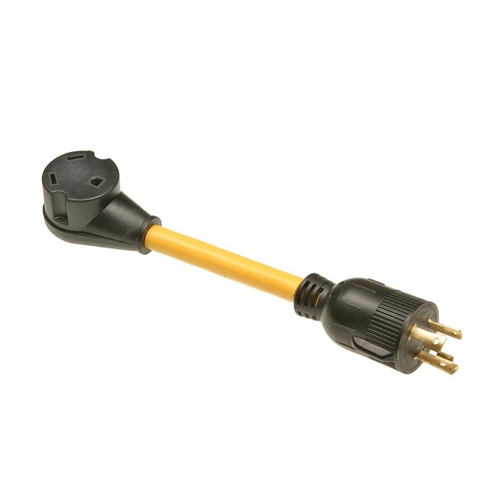 Arcon 14977 Generator Pigtail Power Cord Adapter, 30 Amp Female To Male, 12"