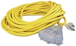 Valterra A10-5014TTE Mighty Cord 15 Amp LED Triple Outlet Extension Cord - 50â€²