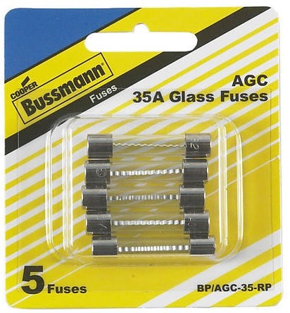 Bussmann BP/AGC-35-RP Bp/Agc 35 Amp Fuses - 5Pk