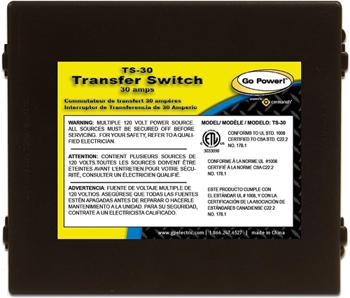 Go Power 64403 30 Amp Automatic Transfer Switch