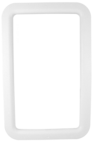 Valterra A77006 RV Entry Door Exterior Window Frame For 12" x 21" Glass - White