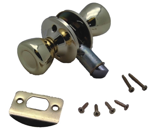 AP Products 013-203 Passage Knob Lock Set - Polished Brass