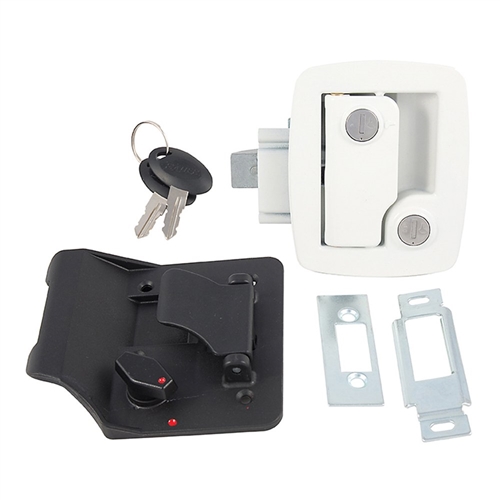 AP Products 013-534 Bauer RV Entry Door Lock With Keys - White