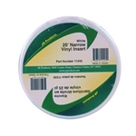 JR Products Narrow Vinyl Insert - White 25' x 3/4"