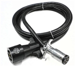 RV Pigtails 20039-3 6-Way Round To 7-Way Blade Trailer Side Cable - 36"