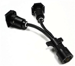 RV Pigtails 20055 7-Way Male To Dual 7-Way Female