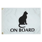 Taylor Made 1817 Cat on Board Novelty Flag - 12" x 18"