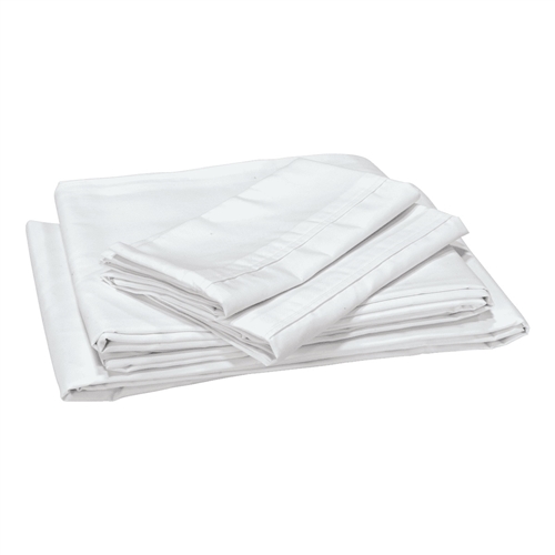 Thomas Payne 2020218489 4-Piece Microfiber Bed Sheet Set - Short Queen - White