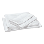 Lippert Thomas Payne 2020218493 4-piece white microfiber king RV bed sheet set with fitted sheet, flat sheet, and two pillowcases