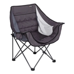Lippert 2021128652 Campfire Folding Chair Dark Grey -- Double-Wide Steel Frame, 350 lb. Capacity