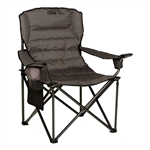 Lippert 2022114828 Campfire Deluxe Folding Chair Dark Gray -- 300 lb Capacity, 600D Polyester