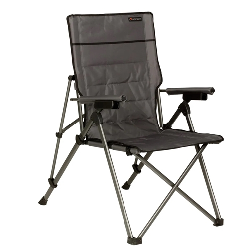 Lippert 2022120581 Sun Soaker Reclining Camping Chair, Dark Grey