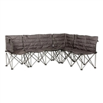 Lippert 2022120590 Campfire Folding Sectional Couch, Dark Gray