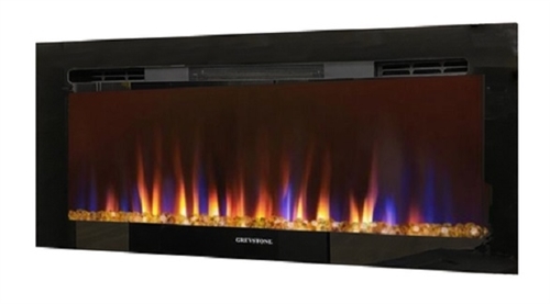 Greystone 2022302071 Recessed Electric Fireplace With Crystals - 31-7/8"