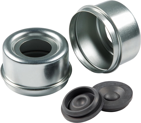 Lippert 2023134662 Standard Press-In Dust Cap with Rubber Plug, 2.45" Diameter, Super Lube, 2-Pack
