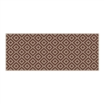 Lippert 2024048082 all-weather reversible RV patio mat in brown and tan, 8 feet by 20 feet, shown flat outdoors at a campsite